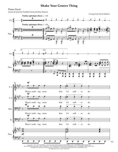Shake Your Groove Thing (arr. David Maddux & Steve Milloy)