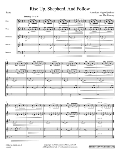 Rise Up, Shepherd (arr. Tim Rumsey)