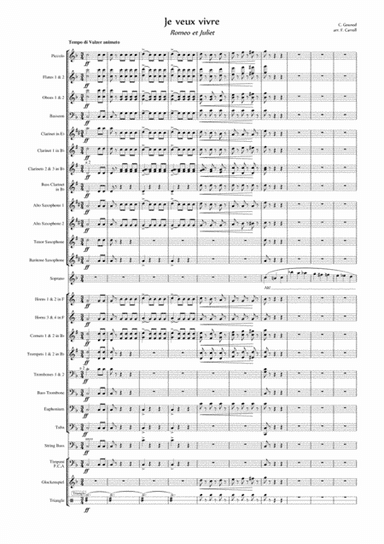 Ah! Je veux vivre (from Romeo and Juliet) arranged for soprano solo and concert band (arr. Fergal Carroll)