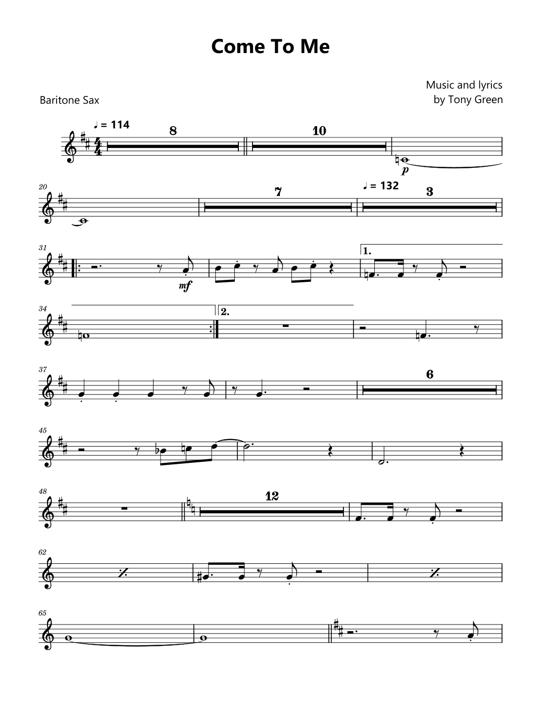 Come To Me (arr. David Lartey)