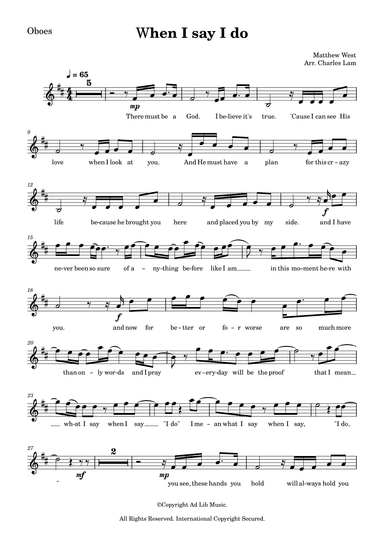 When I Say I Do (arr. Charles Lam)