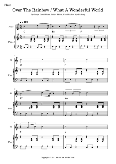 Over The Rainbow / What A Wonderful World (arr. Fabio Eduardo de Oliveira)