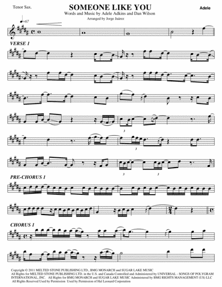 Someone Like You (arr. Jorge Juárez)