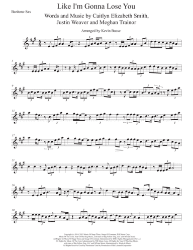 Like I'm Gonna Lose You (arr. Kevin Busse)