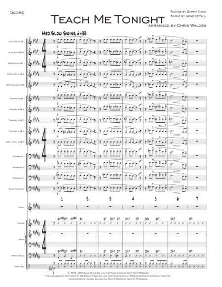 Teach Me Tonight (arr. Chris Walden)