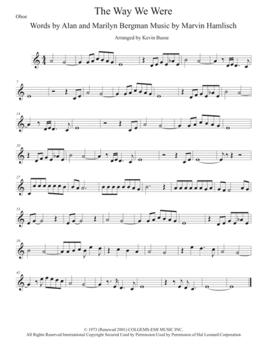 The Way We Were (arr. Kevin Busse)