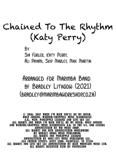 Chained To The Rhythm (arr. Bradley Lithgow)