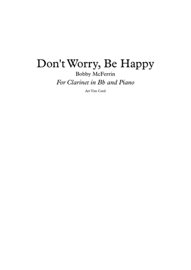 Don't Worry, Be Happy (arr. Tim Curd)