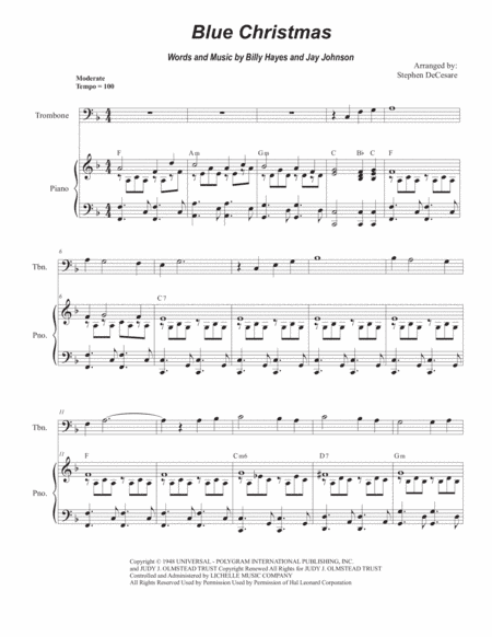 Blue Christmas (arr. Stephen DeCesare)