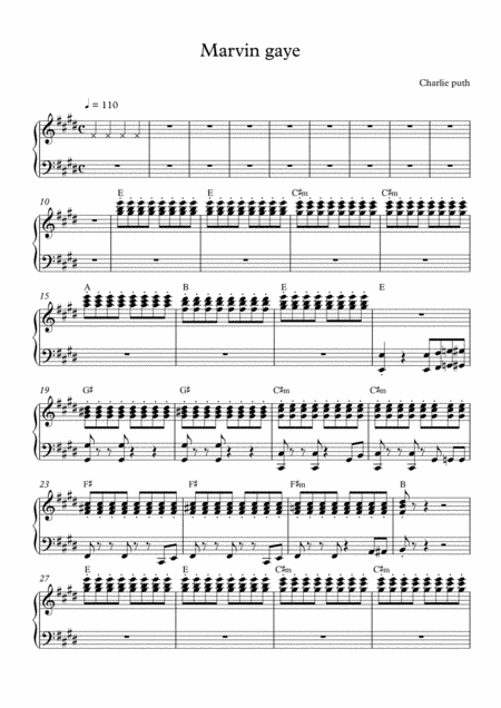 Marvin Gaye (arr. Mercy, P)