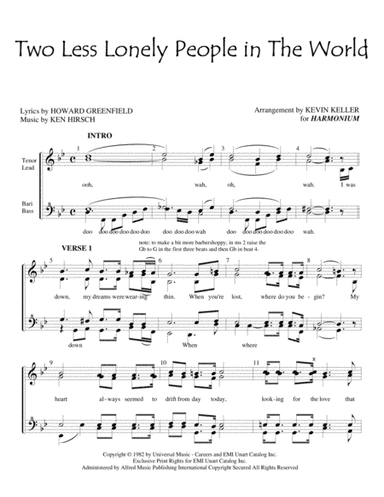 Two Less Lonely People In The World (arr. Kevin Keller)