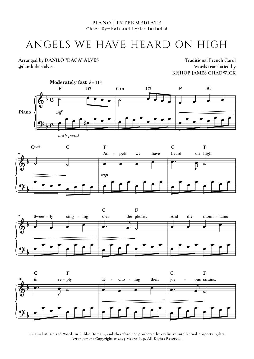 Angels We Have Heard On High (arr. Danilo "Daca" Alves)