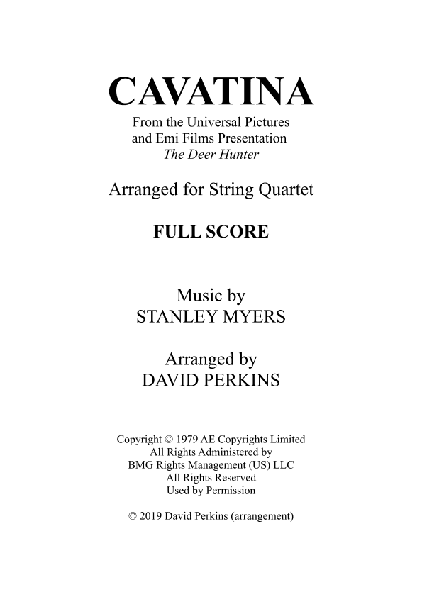 Cavatina (arr. David Perkins)