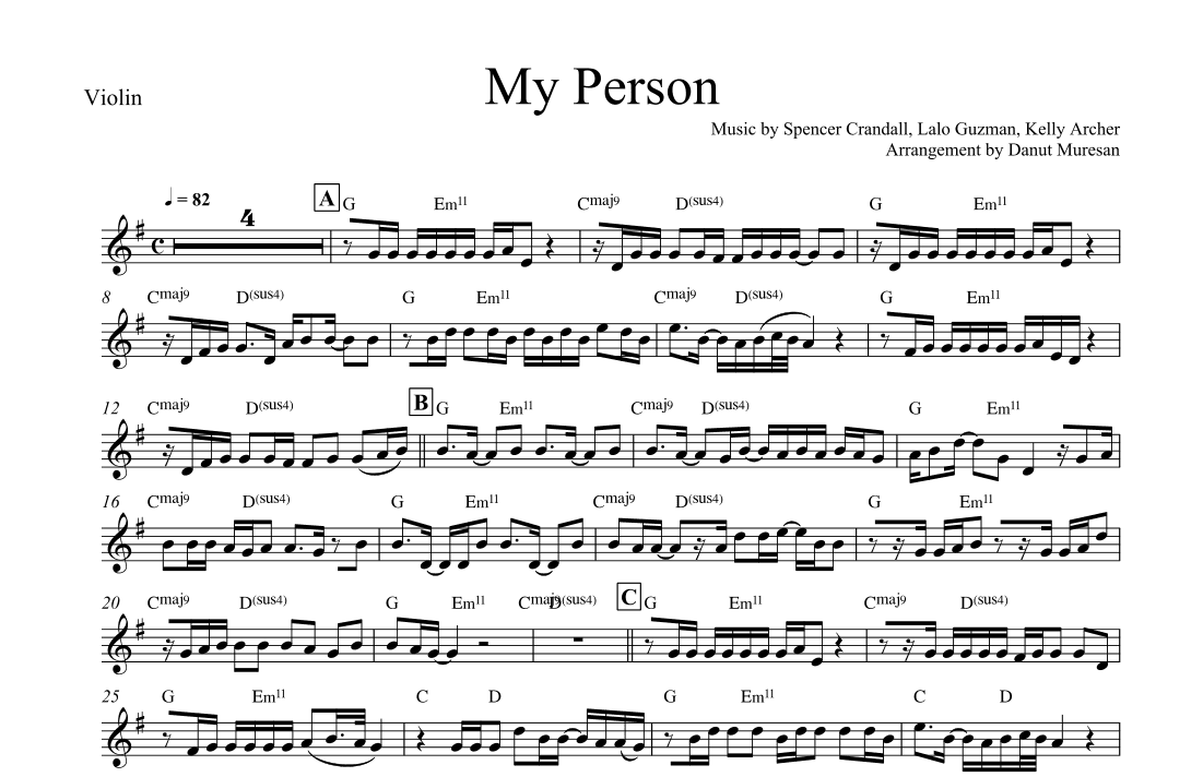 My Person (arr. Danut Muresan)