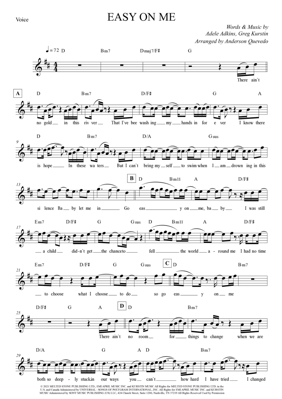 Easy On Me (arr. Anderson Quevedo)