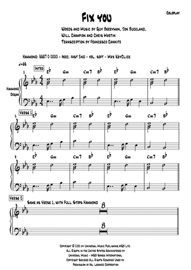 Fix You (arr. Francesco Cannito)