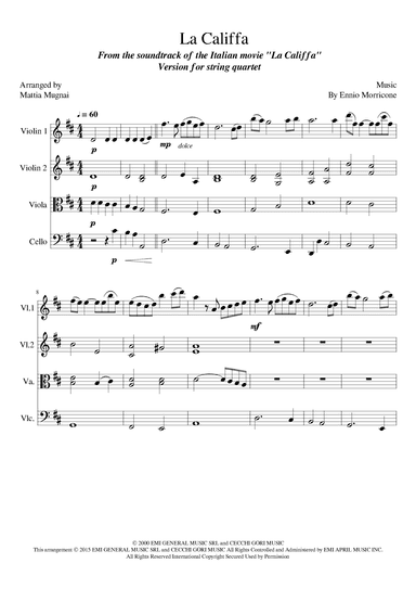 La Califfa (arr. Mattia Mugnai)