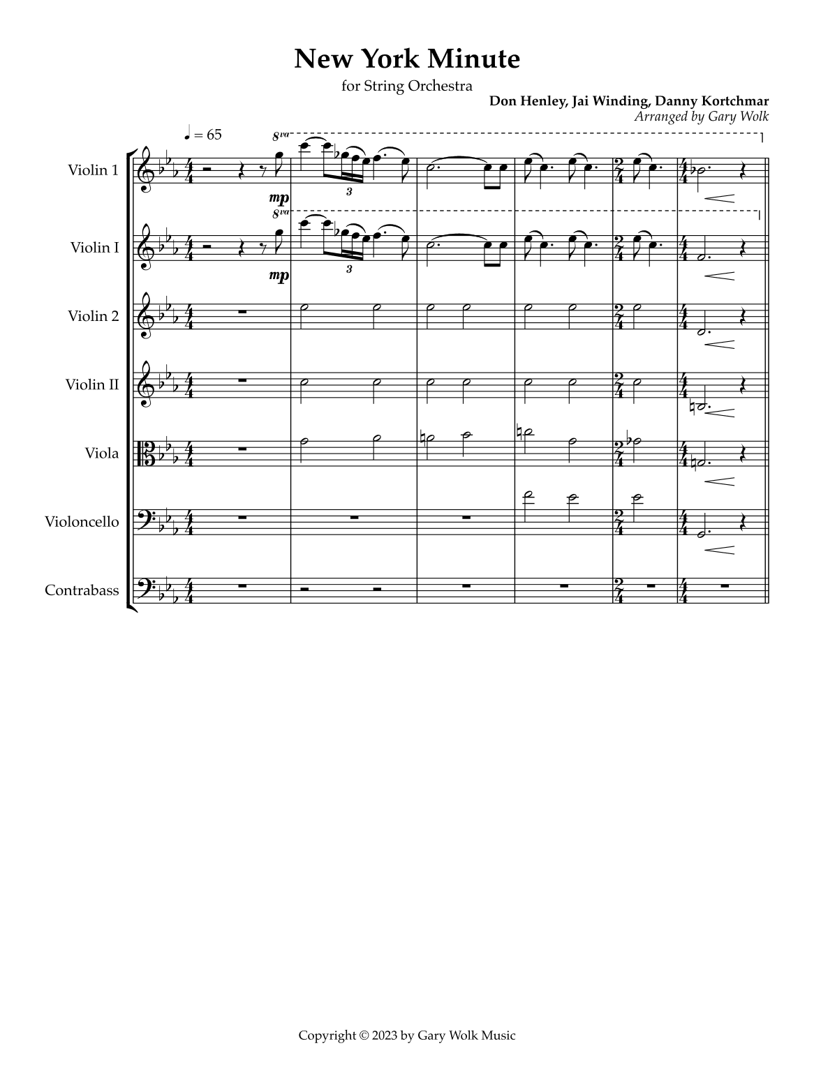 New York Minute (arr. Gary Wolk)