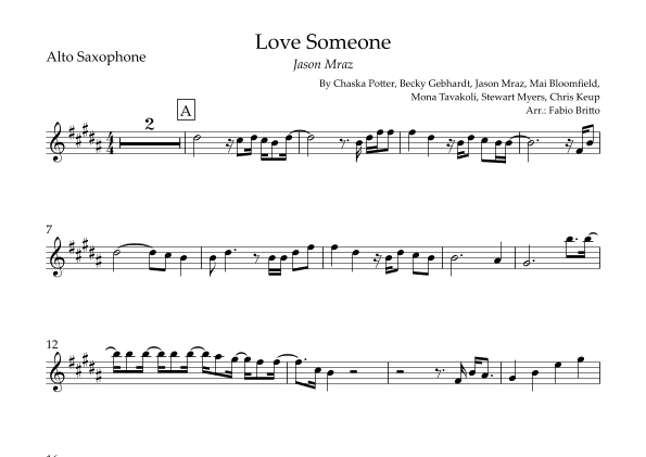 Love Someone (arr. Fabio Britto)