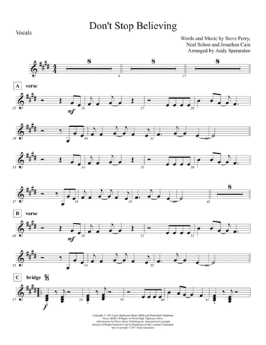 Don't Stop Believin' (arr. Andy sperandeo)