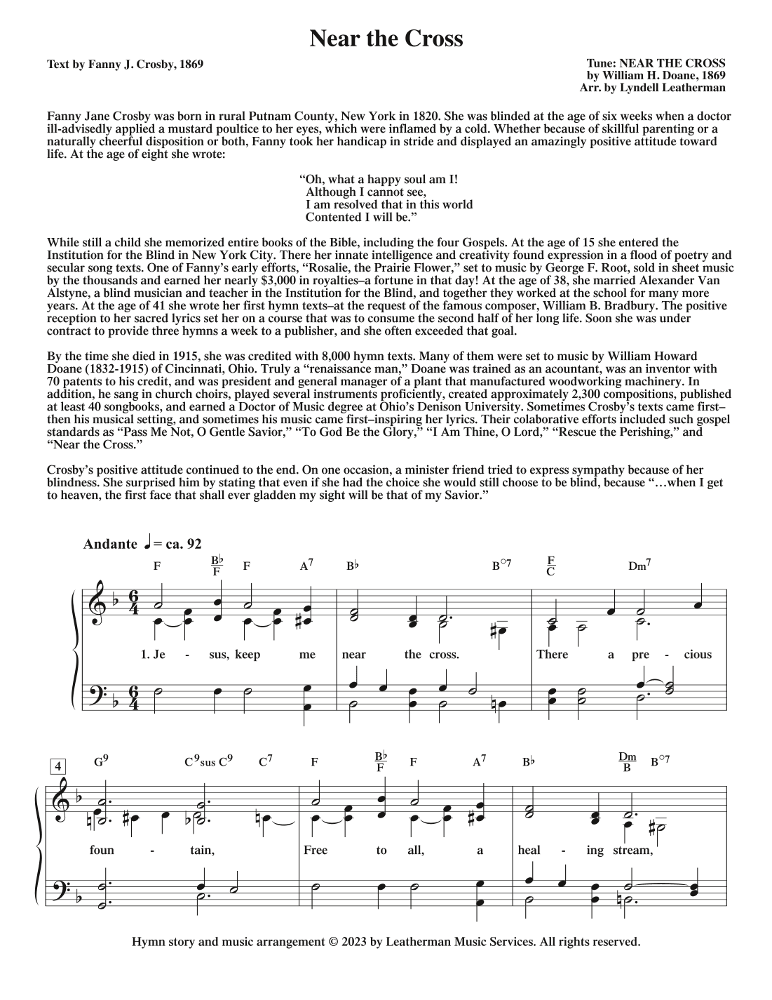 Near the Cross (arr. Lyndell Leatherman)