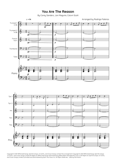 You Are The Reason (arr. Rodrigo Faleiros)