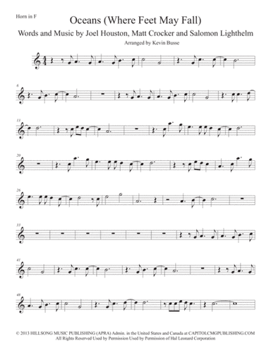 Oceans (Where Feet May Fail) (arr. Kevin Busse)