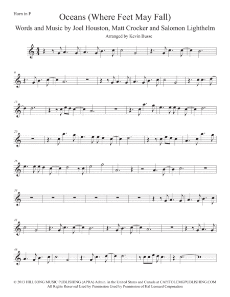 Oceans (Where Feet May Fail) (arr. Kevin Busse)