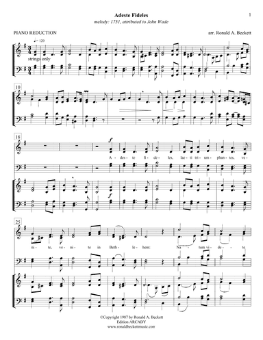 Adeste Fideles (arr. Ronald Beckett)
