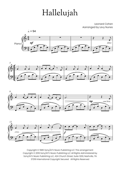 Hallelujah (arr. Levy Nunes)