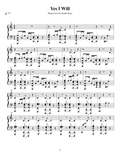 Yes I Will (arr. Keator Keys)