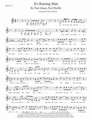It's Raining Men (arr. Kevin Busse)