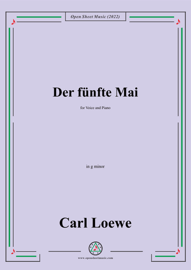 Loewe-Der fünfte Mai,in g minor,for Voice and Piano (arr. OSM Press)
