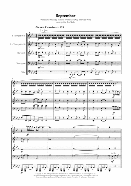 September (arr. Seb Skelly)