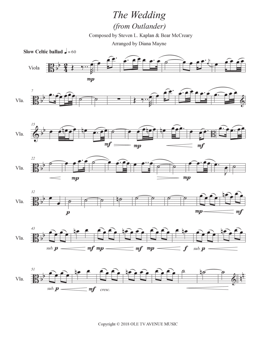 The Wedding (arr. Diana Mayne)