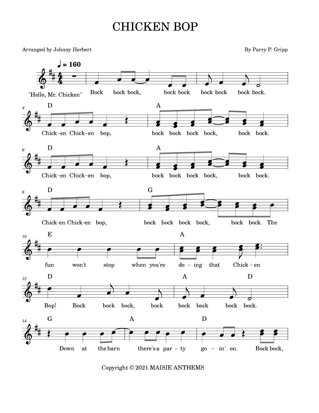 Chicken Bop (arr. Johnny Herbert)