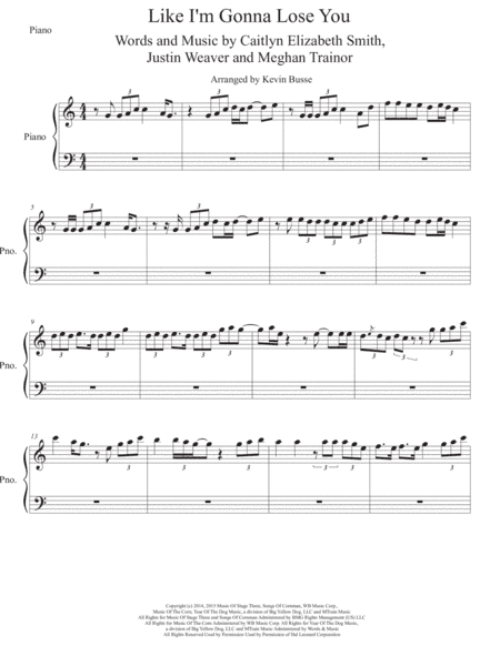 Like I'm Gonna Lose You (arr. Kevin Busse)