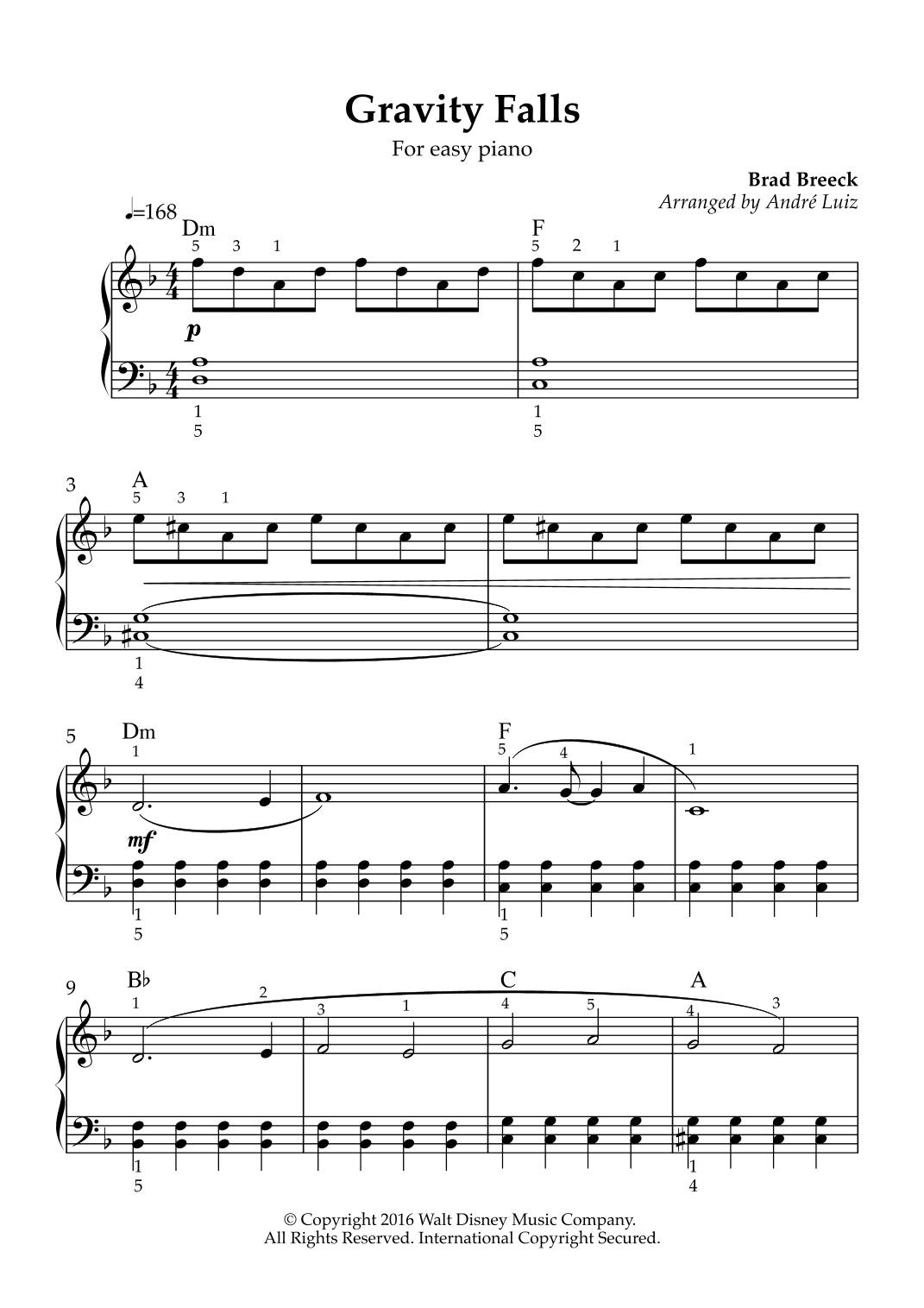 Gravity Falls (main Theme) (arr. André Luiz Nunes da Silva)