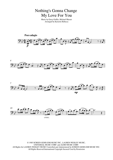 Nothing's Gonna Change My Love For You (arr. Kaiserin Rebecca)