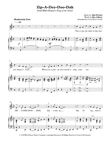Zip-a-dee-doo-dah (arr. Casey Jones Costello)