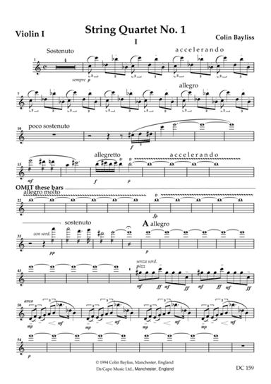 String Quartet No 1 (parts)