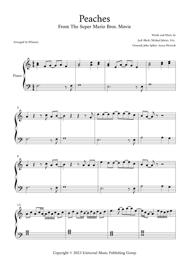 Peaches (arr. BTmusic)