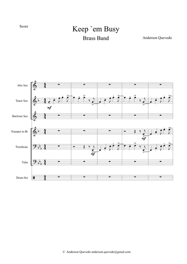 Keep' Em Busy for Brass Band - Original Composition and Arrangement by Anderson Quevedo