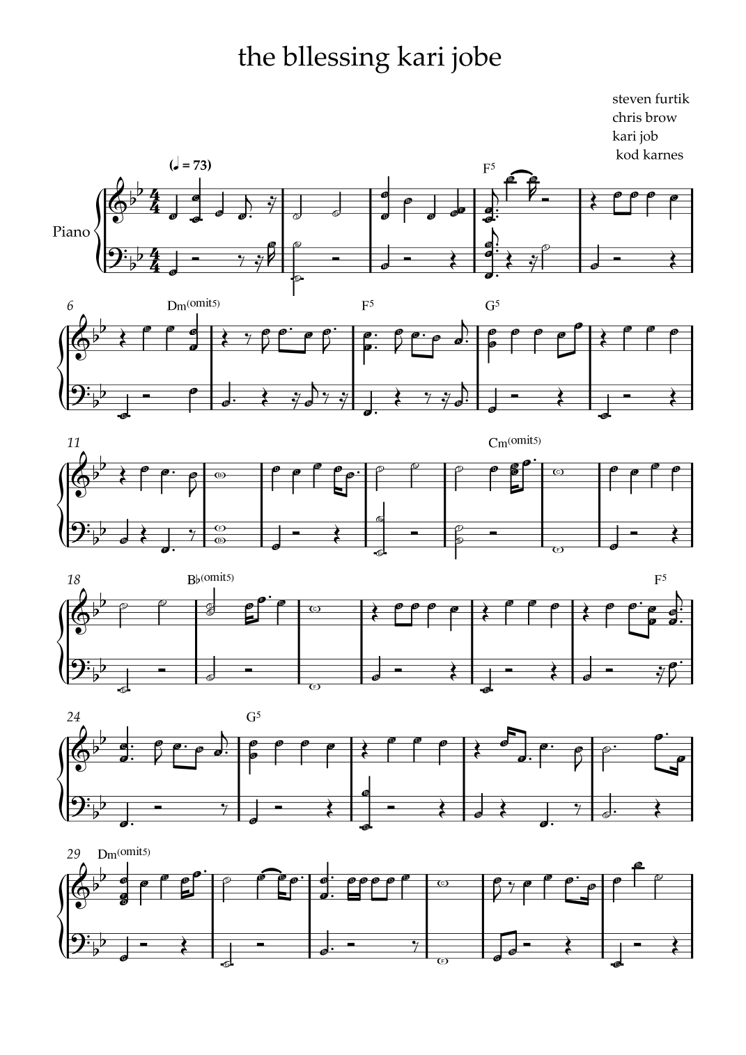 The Blessing (arr. ezequiel zeferino)