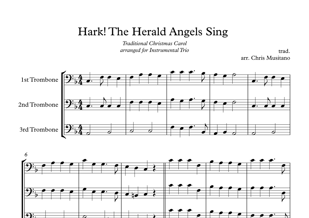 Hark! The Herald Angels Sing (arr. Chris Musitano)