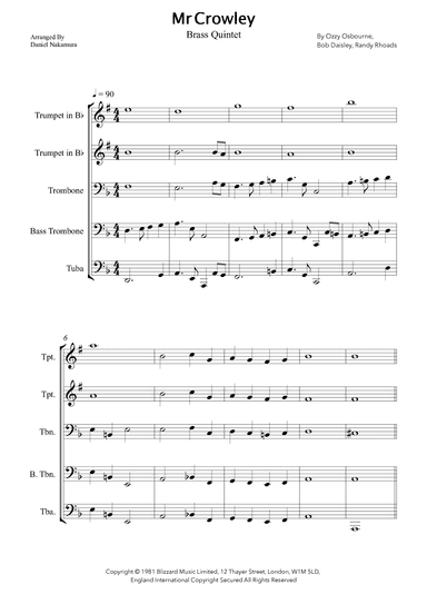 Mr. Crowley (arr. Daniel Nakamura)