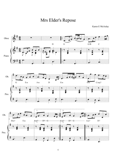 Mrs Elder's Repose - Scottish tune for Concertina and Piano