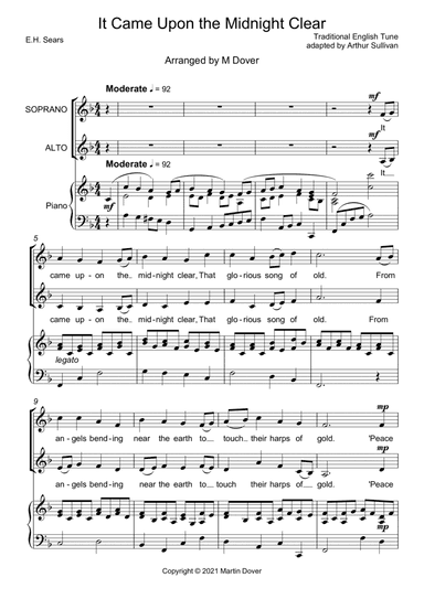 It came upon the midnight clear - Two part choir - SA - Upper Voices (arr. Martin Dover)