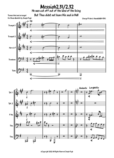Messiah 2.31and 2.32 (arr. Joseph Pugh)