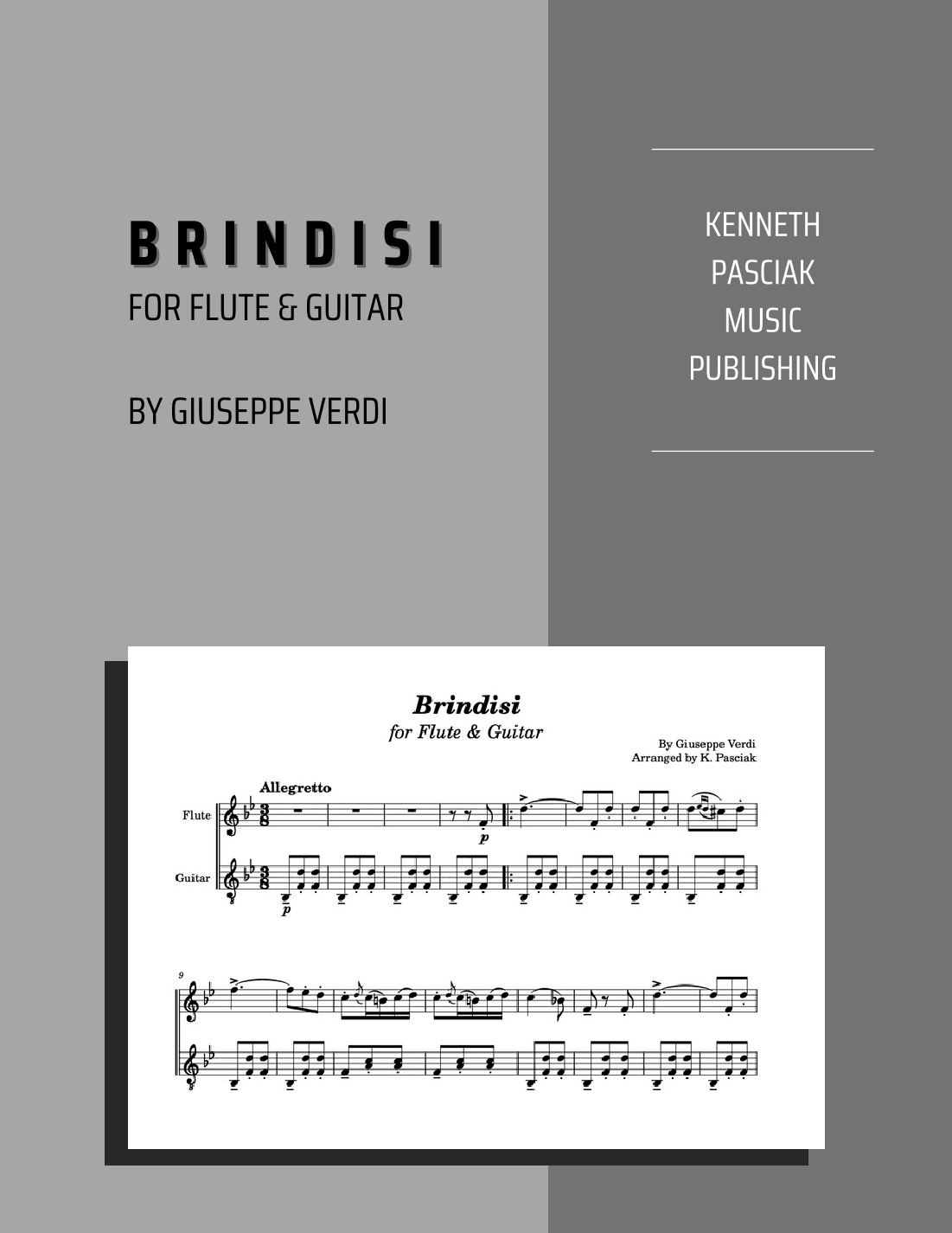 Brindisi (for Flute or Violin & Guitar) (arr. Kenneth Pasciak)